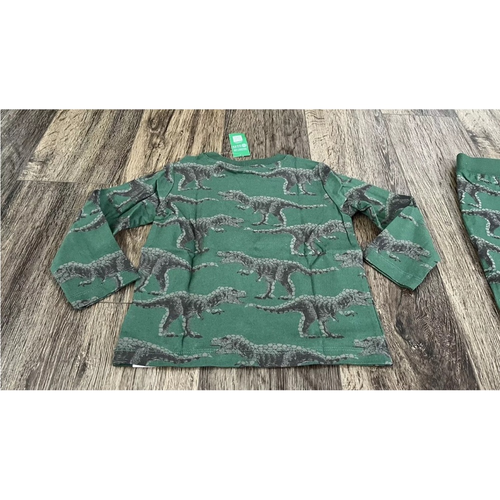 GAP Toddler Green Long Sleeve Shirt and Pants Outfit Green Dino Pattern, Size 2T - Picture 9 of 10